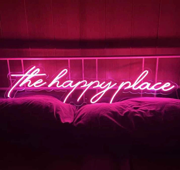 The Happy place neon sign