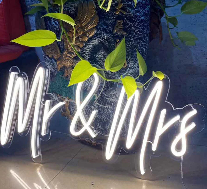 Mr. and Mrs. Neon light